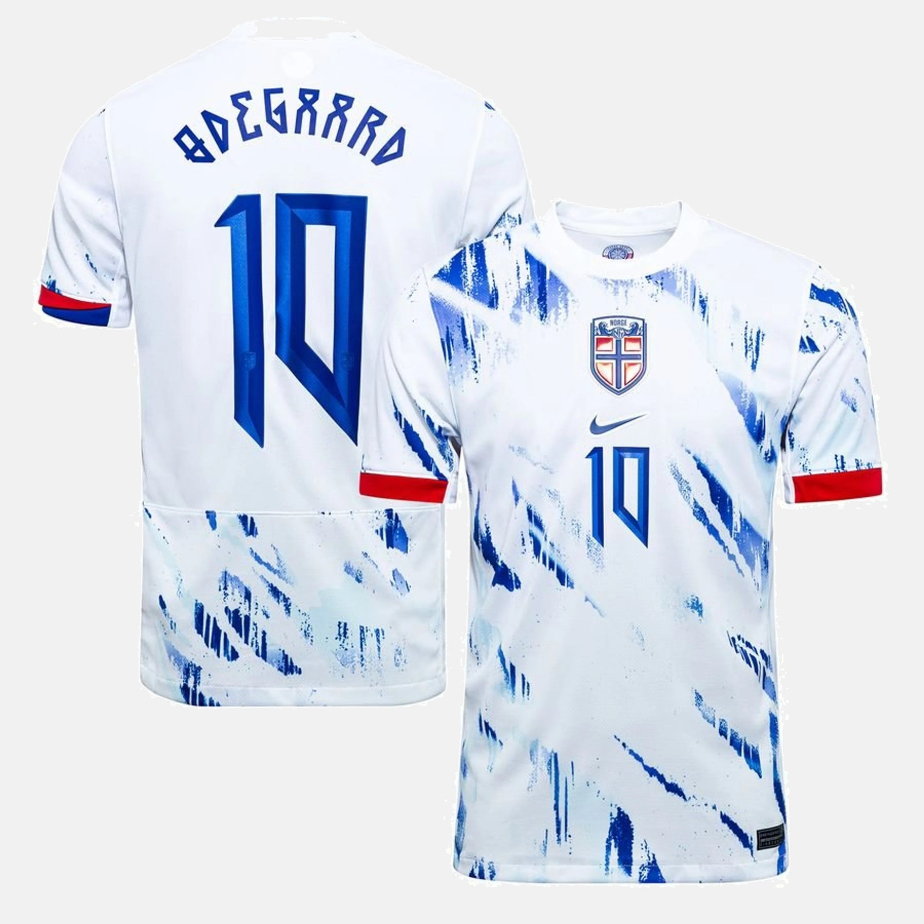 #10 テ賄egaard Norway Away Jersey 2024/2025