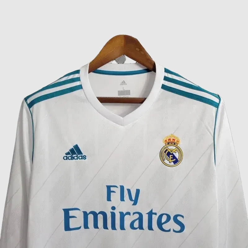 Real Madrid - Retro Home 2017/18 Long Sleeve Jersey