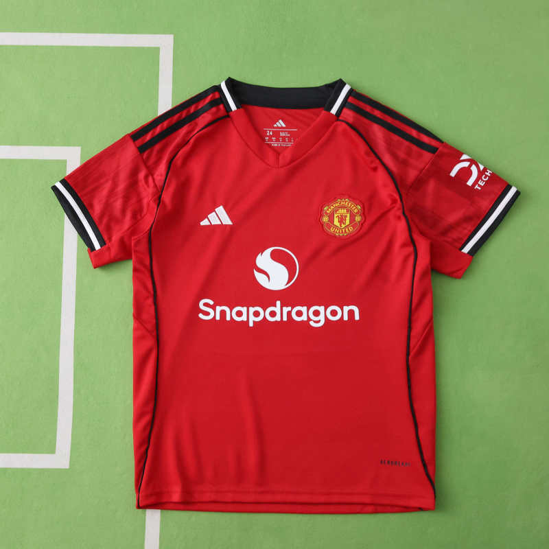 Manchester United Camiseta Local 2025/26 - Niños