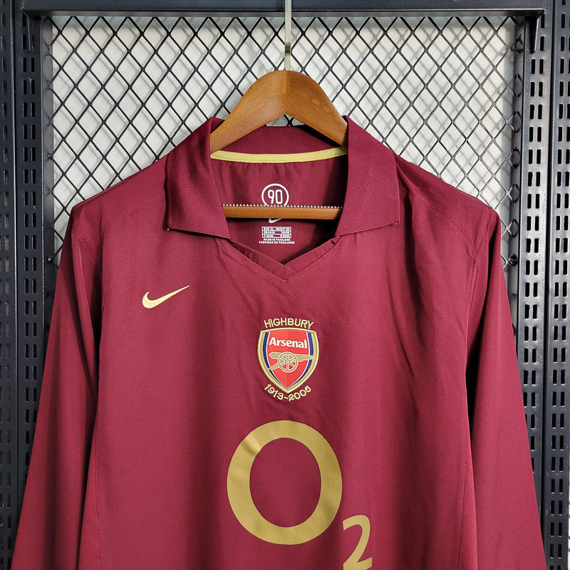 Arsenal Retro Camiseta Local 2005/06 - Manga Larga