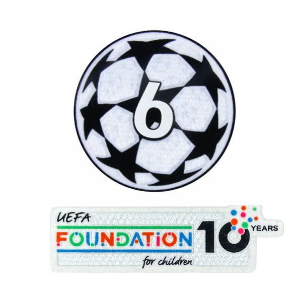Bayern Champions League 6 Titles + UEFA Foundation 10 Years Sleeve Patch