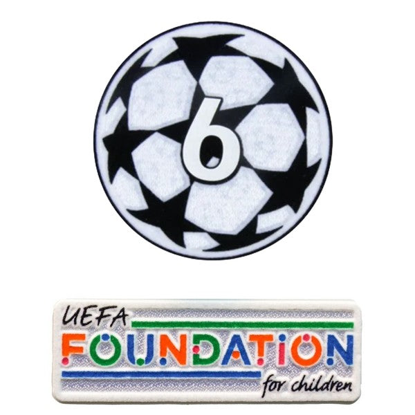 Bayern Champions League 6 Titles + UEFA Foundation Sleeve Patch