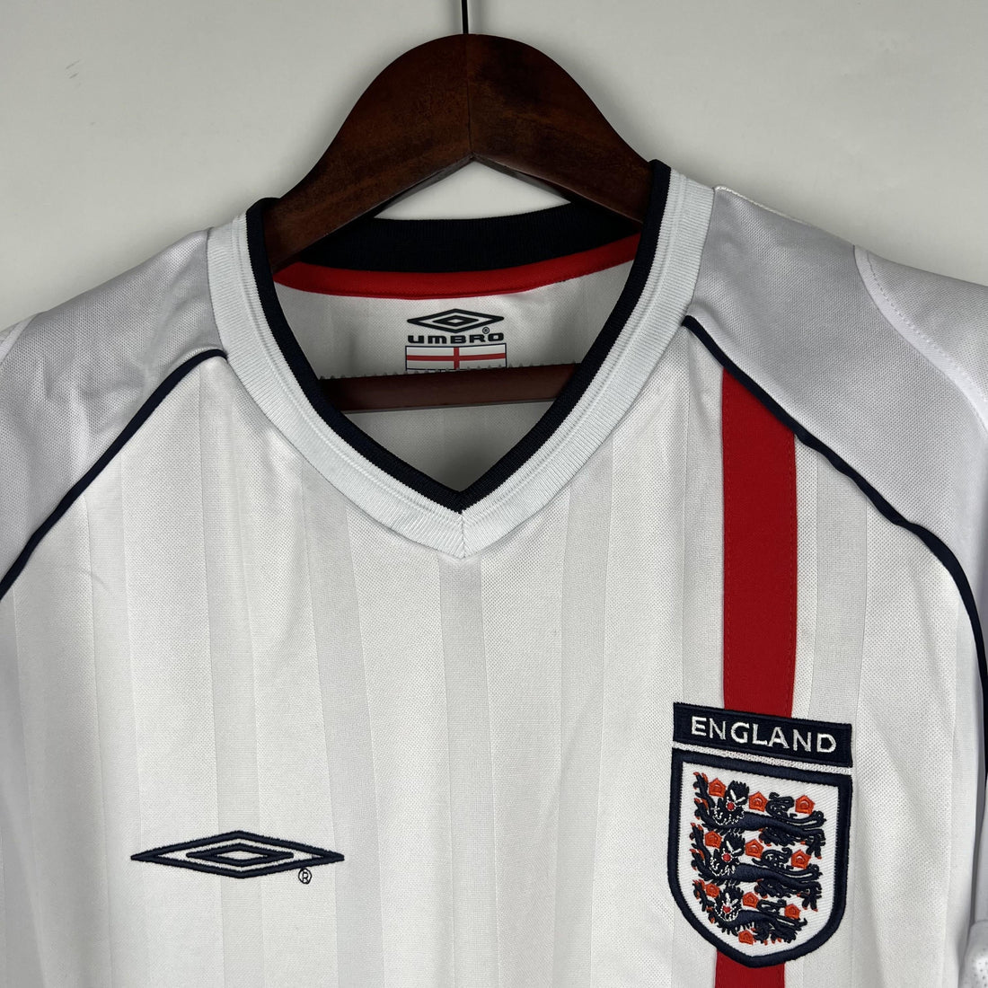 Inglaterra Retro Camiseta Local 2002 - Manga Larga
