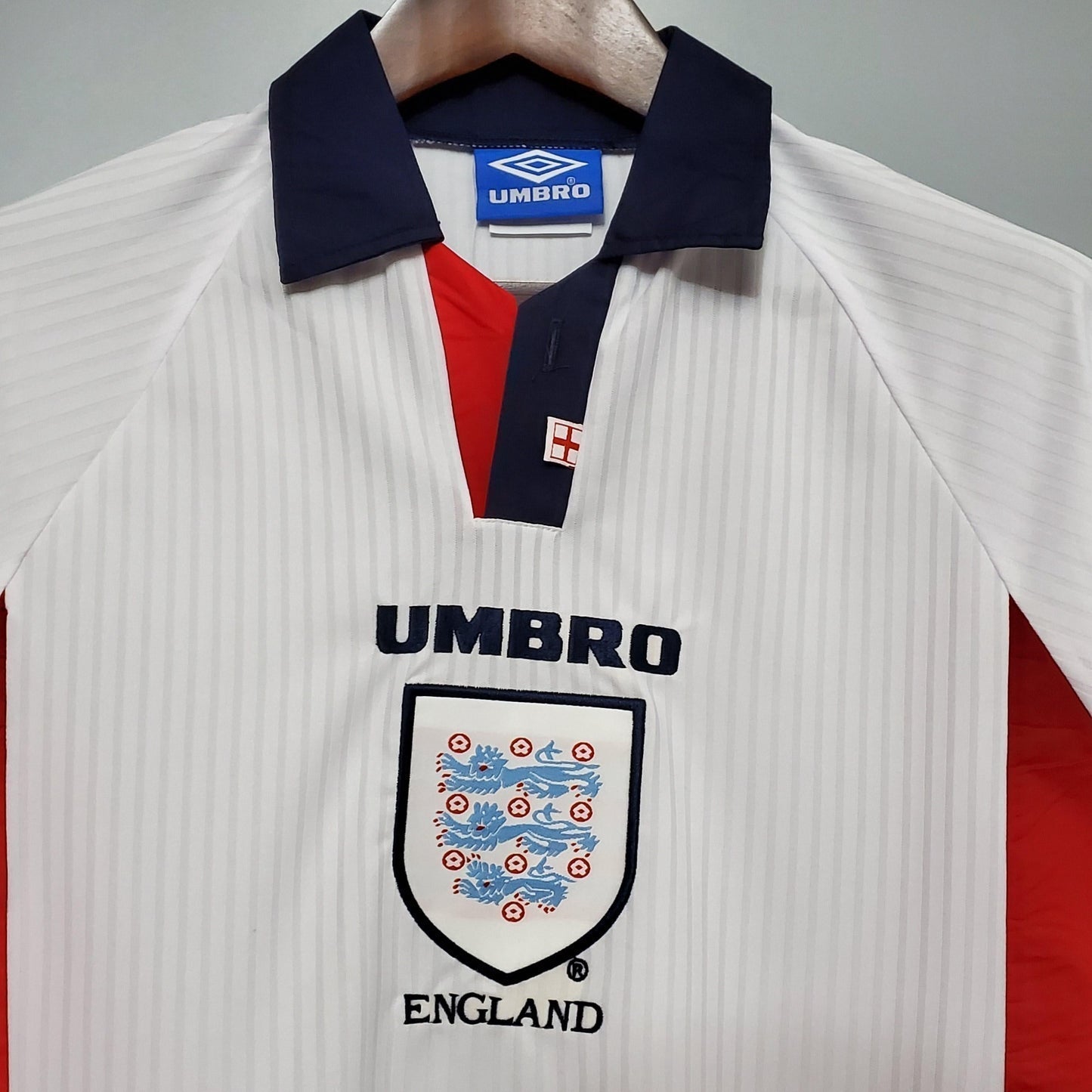 Inglaterra Retro 1998 Camiseta Local - Manga Larga