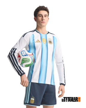 Argentina Mundial Versión Jugador Camiseta Local 2026 - Manga Larga
