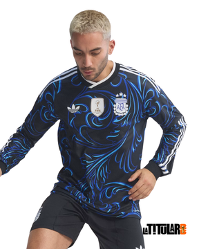 Argentina Mundial Versión Jugador Camiseta Visitante 2026 - Manga Larga
