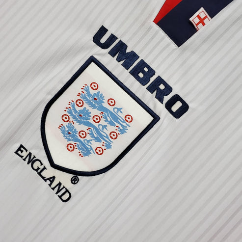 Inglaterra Retro 1998 Camiseta Local - Manga Larga