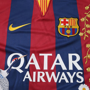 Barcelona - Retro Home 2014/15 Embroidered Jersey