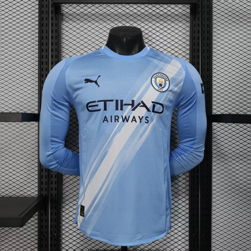 Manchester City Player Camiseta Local 2025/26 - Manga Larga