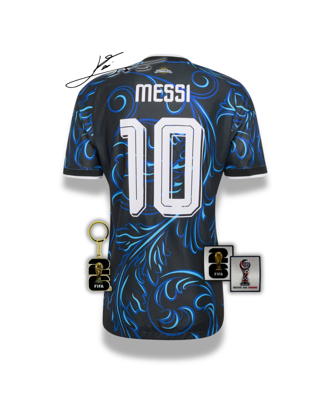 Argentina Mundial Camiseta Visitante 2026 #10 MESSI - Versión Jugador