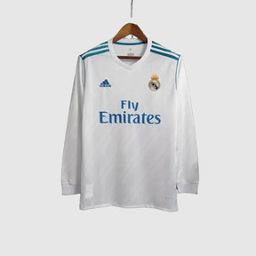 Real Madrid - Retro Home 2017/18 Long Sleeve Jersey