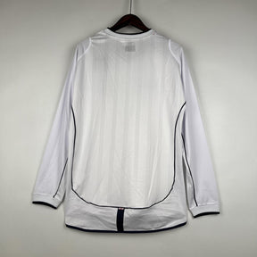Inglaterra Retro Camiseta Local 2002 - Manga Larga