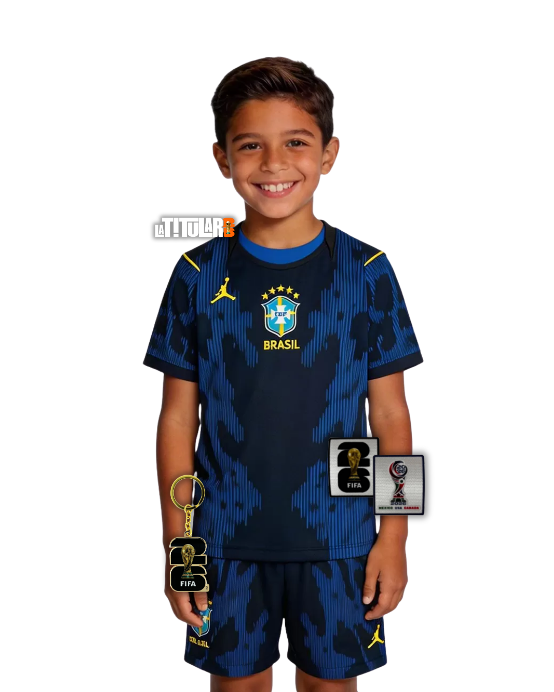 Brasil Mundial Camiseta Visitante 2026 - Niños