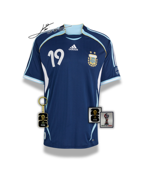 Argentina Camiseta Visitante 2006 - Retro - Messi #19