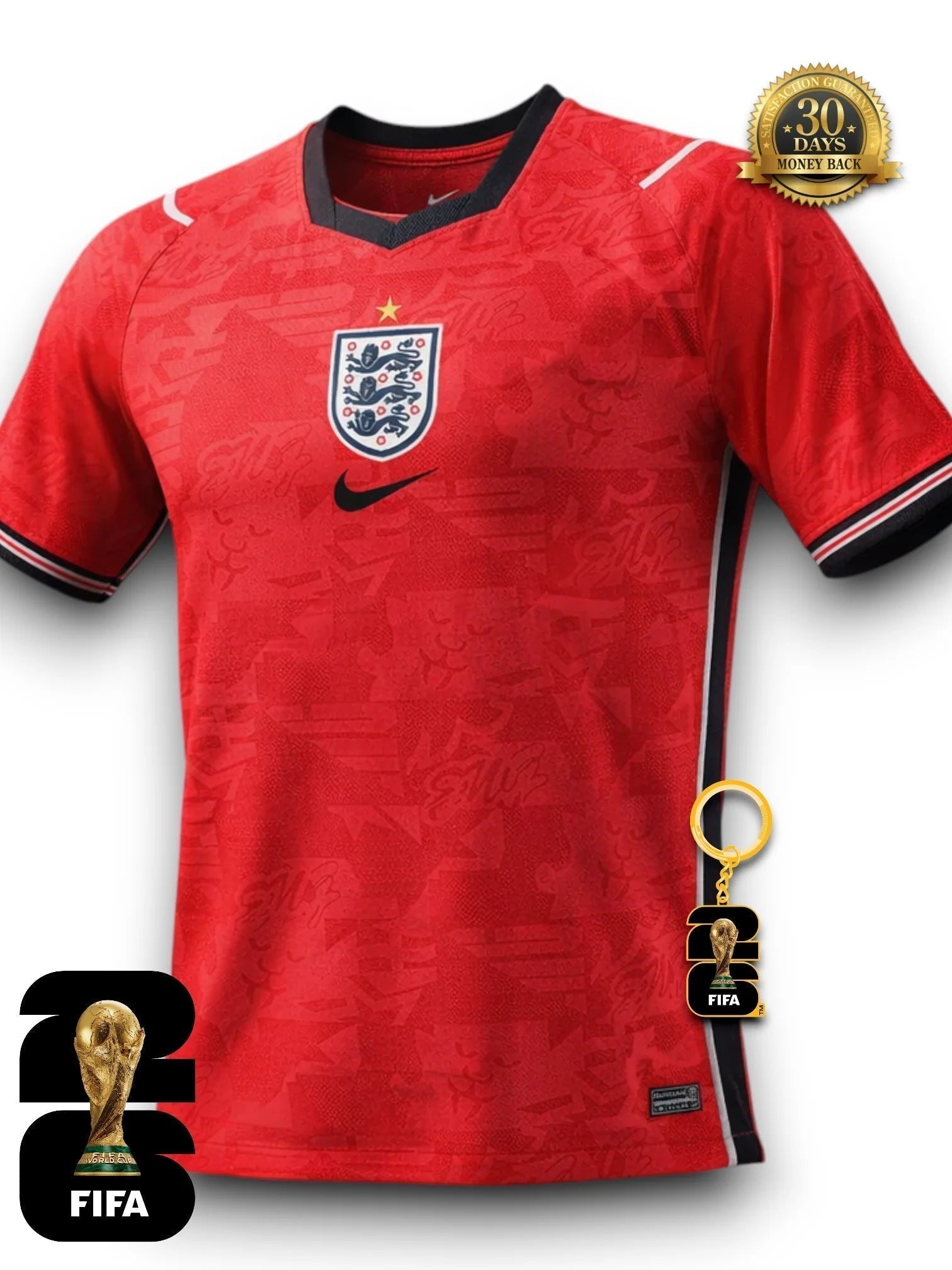 Inglaterra Mundial Camiseta Visitante 2026 - Versión Jugador