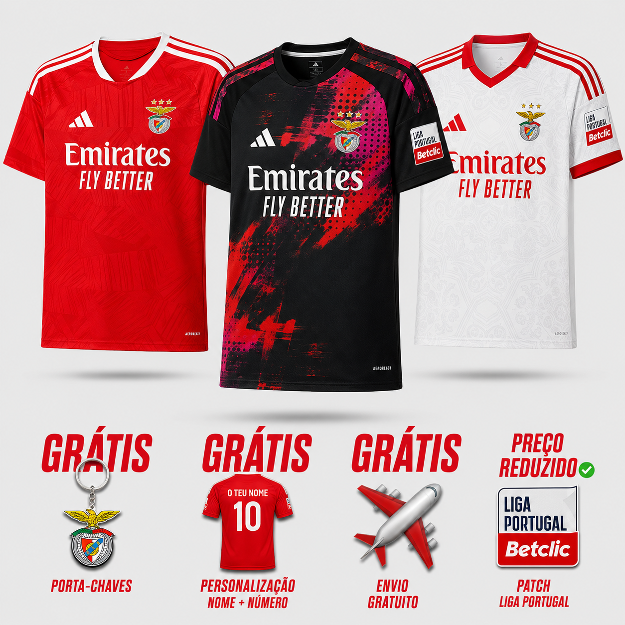 COMBO Benfica - Home, Away Third 26/27