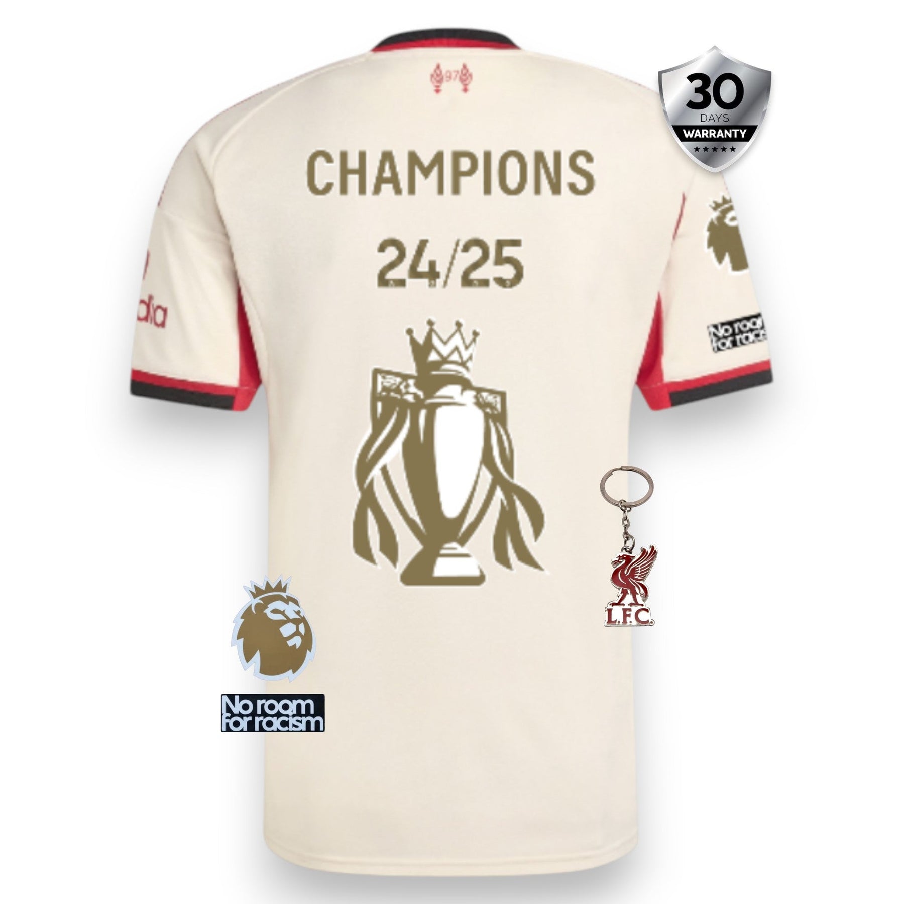 Liverpool Camiseta Visitante 2025/26 - CHAMPIONS 24/25 & Gold Trophy