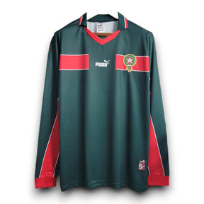 Marruecos Retro 1998 Green Camiseta Visitante - Manga Larga