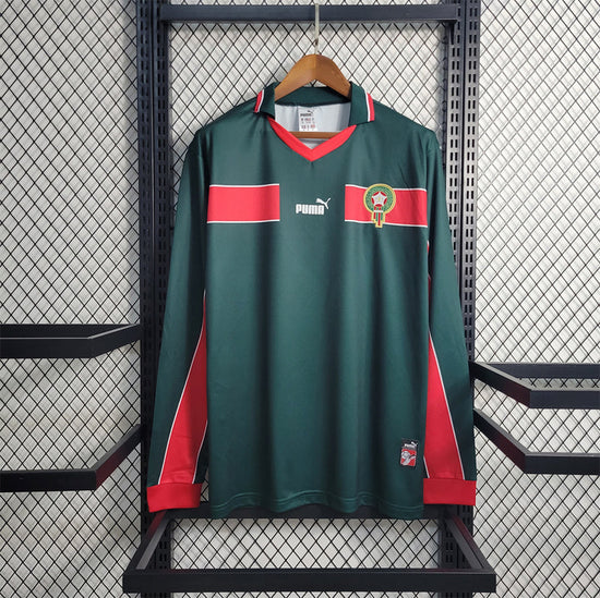 Marruecos Retro 1998 Green Camiseta Visitante - Manga Larga