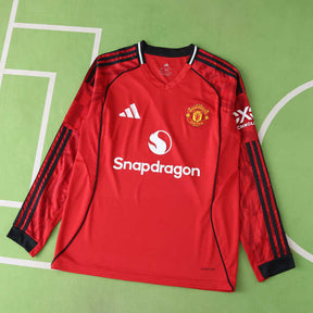 Manchester United Camiseta Local 2025/26 - Manga Larga