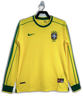 Brasil Retro 1998 Camiseta Local - Manga Larga