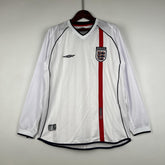 Inglaterra Retro Camiseta Local 2002 - Manga Larga