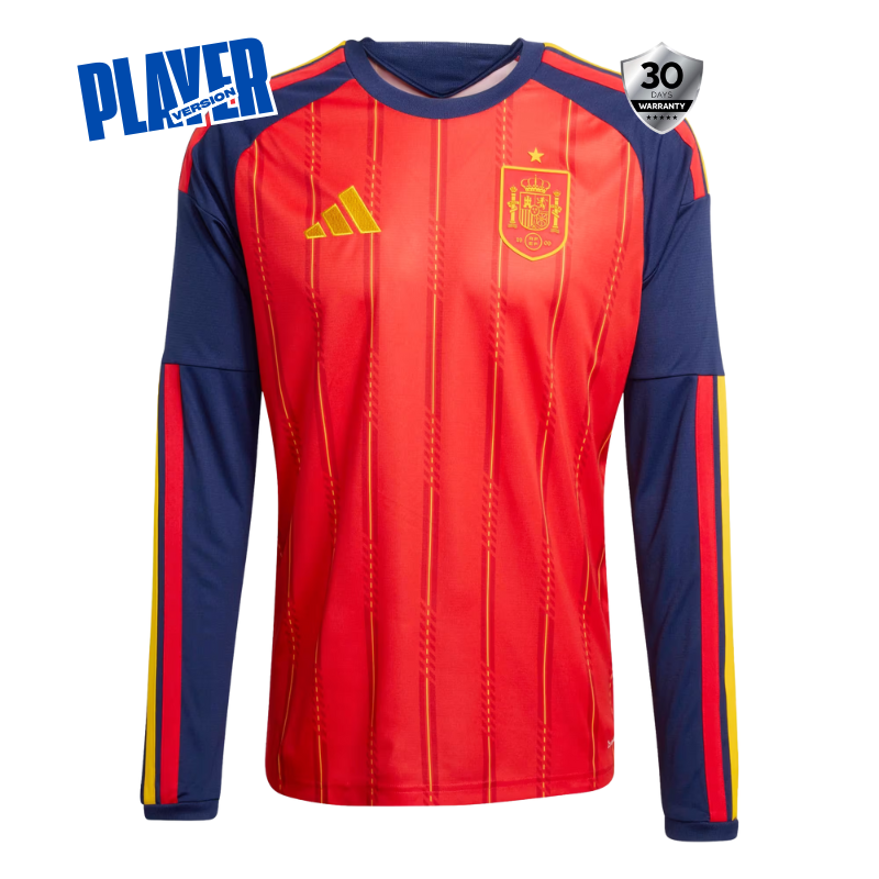 España Mundial Camiseta Local 2026 - Manga Larga - Versión Jugador